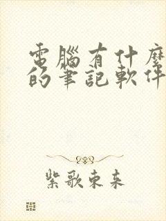 电脑有什么好用的笔记软件