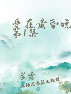 爱在黄昏晚风时第1集