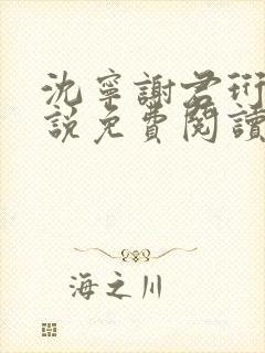 沈宁谢君珩的小说免费阅读