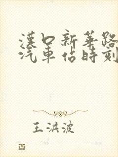 汉口新华路长途汽车站时刻表