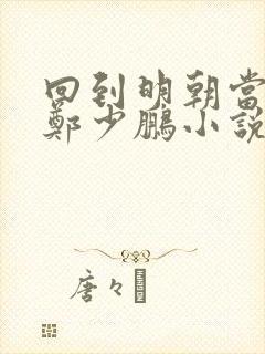 回到明朝当王爷郑少鹏小说最新章节阅读