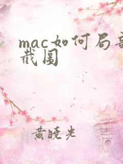mac如何局部截图