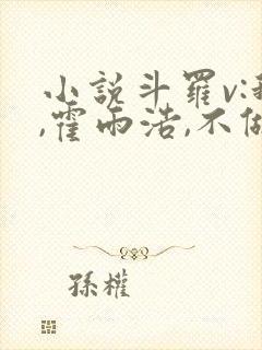 小说斗罗v:我,霍雨浩,不做小丑