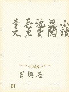 李兵沈思小说全文免费阅读