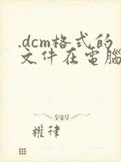 .dcm格式的文件在电脑中怎么打开