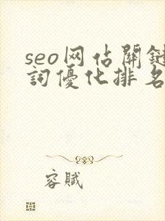 seo网站关键词优化排名