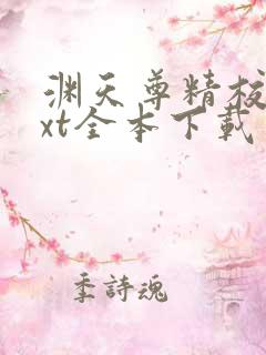 渊天尊精校版txt全本下载