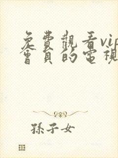 免费观看vip会员的电视剧