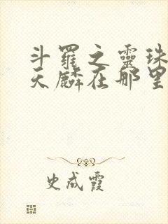 斗罗之灵珠神剑天麟在那里更新