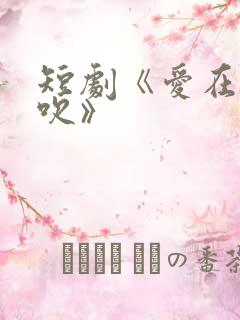 短剧《爱在晚风吹》