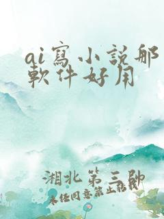 ai写小说那个软件好用