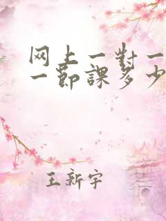 网上一对一外教一节课多少钱