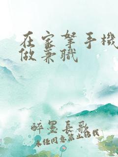 在家拿手机怎么做兼职