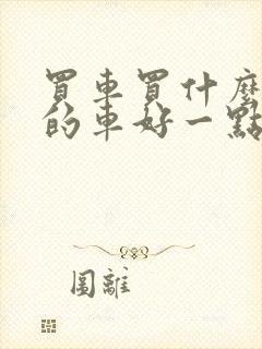 买车买什么牌子的车好一点