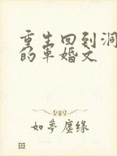 重生回到洞房夜的军婚文