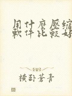 用什么压缩视频软件比较好