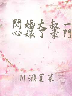 闪婚大叔一不小心嫁了豪门