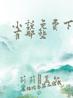 小说免费下载网有哪些