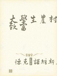 大学生农村创业致富