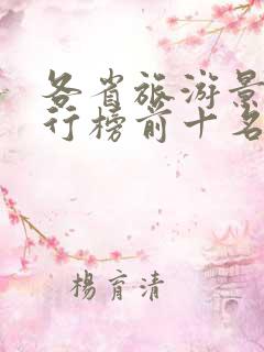 各省旅游景点排行榜前十名