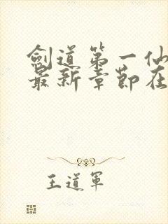 剑道第一仙小说最新章节在线