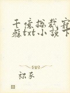 千亿总裁宠妻上瘾txt小说下载