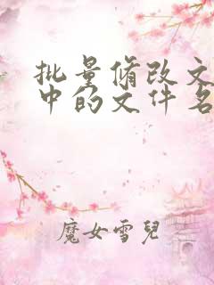 批量修改文件夹中的文件名