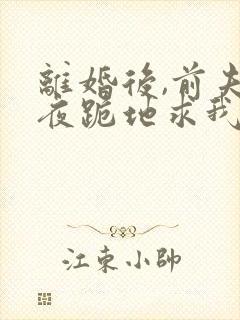 离婚后,前夫雨夜跪地求我复婚免费阅读