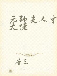 元帅夫人才是真大佬