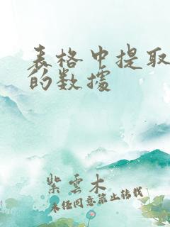 表格中提取相同的数据