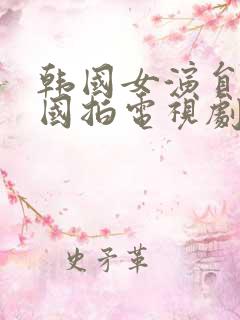 韩国女演员在中国拍电视剧的叫什么