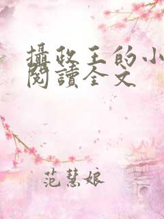 摄政王的小闲妻阅读全文