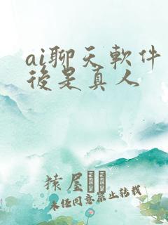 ai聊天软件背后是真人
