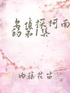 名侦探柯南真正的第1集