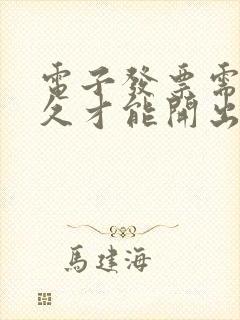 电子发票需要多久才能开出来