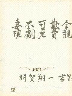 妻不可欺全集电视剧免费观看