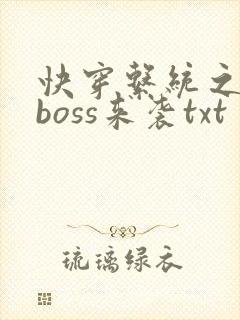 快穿系统之反派boss来袭txt