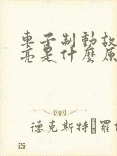 车子制动故障灯亮是什么原因