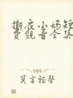 撕夜小妈短剧免费观看全集最新章节