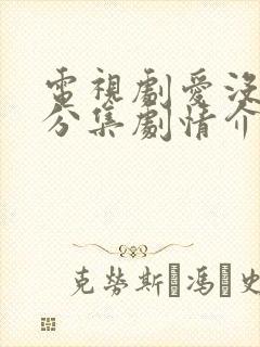 电视剧爱没有错分集剧情介绍