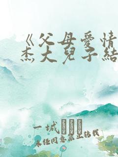 《父母爱情》安杰大儿子结局如何