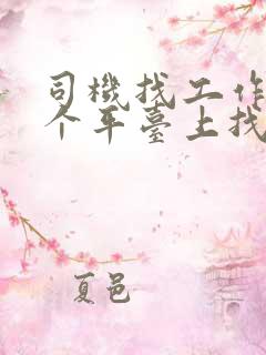 司机找工作在哪个平台上找比较真实可靠