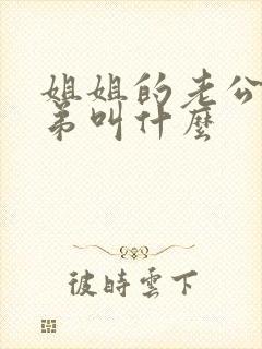 姐姐的老公叫弟弟叫什么