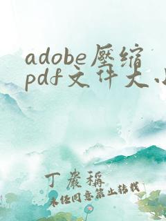 adobe压缩pdf文件大小1m