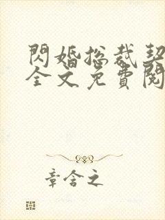 闪婚总裁契约妻全文免费阅读