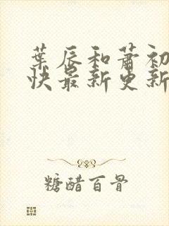 叶辰和萧初然最快最新更新