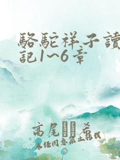 骆驼祥子读书笔记1~6章