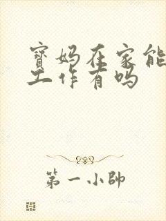 宝妈在家能做的工作有吗