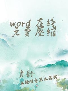 word 在线免费压缩