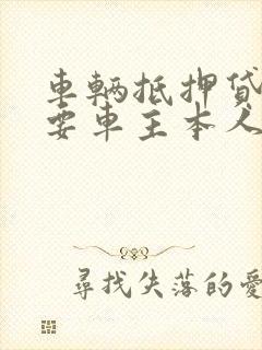 车辆抵押贷款需要车主本人去吗